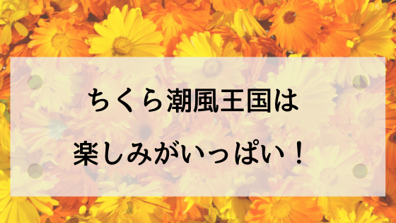 ちくら潮風王国 休憩だけじゃもったいない １日中楽しめる道の駅 毎日おでかけ日和