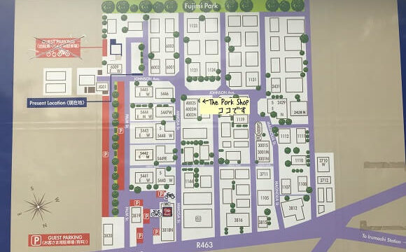ジョンソンタウン内の店舗案内図